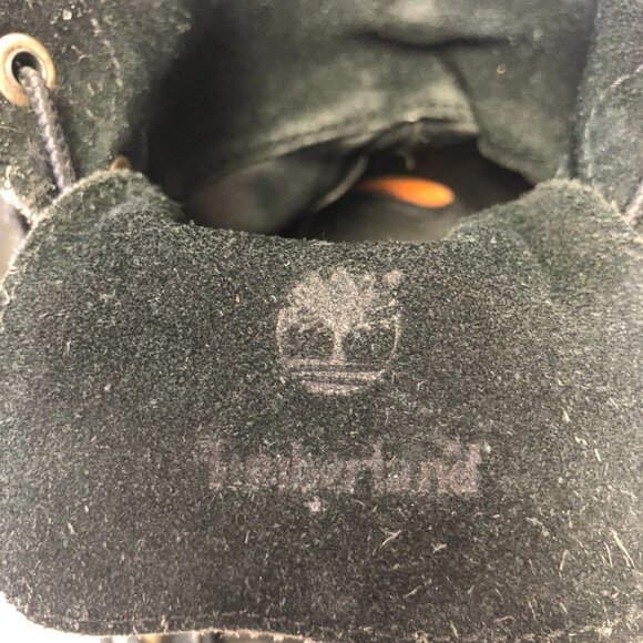 Timberland Black Leather & Suede Lace Up Combat Boots Size 7 - Picture 9 of 16